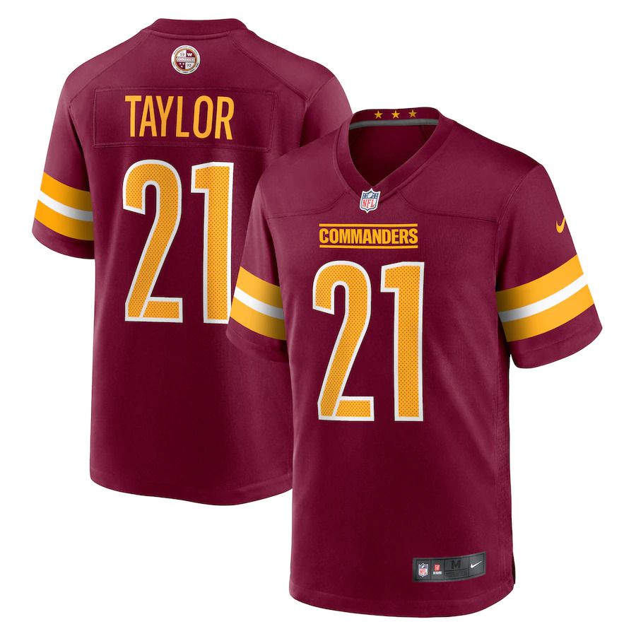 Men Washington Commanders #21 Sean Taylor Nike Burgundy Retired Player Game NFL Jersey-0